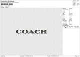 Coach Embroidery File 6 size
