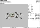 Coco Dog Embroidery File 6 sizes