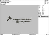 Contact Text Embroidery File 6 sizes