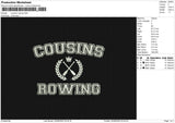 Cousins Rowing Embroidery File&nbsp;6 size