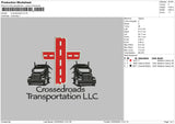 Crossed Embroidery File 6 sizes