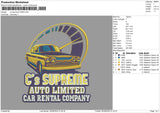 Gold Car 2508 Embroidery File 6 sizes