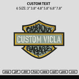 Custom Text Embroidery File 6 sizes