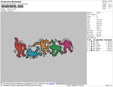 dance V2 Embroidery File 4 size