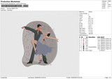 Dancing 20625 Embroidery File 6 size