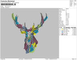 Deer Color Embroidery