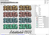 Delta Zeta Established Embroidery