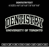 Denistrytext Embroidery File 6 sizes
