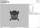 Devil Skull Embroidery File 6 sizes
