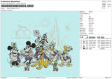 Disney 100years embroidery file 6 size