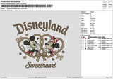 Dland Mickey Heart 2601 Embroidery File 6 sizes