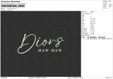 D Mawmaw Embroidery File 6 Sizes