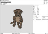 Dog 0801 Embroidery File 6 sizes