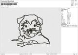 Dog 110624 Embroidery File 5 Size