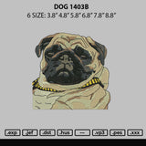 Dog 1403b Embroidery File 6 sizes