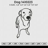 Dog 1410223 Embroidery File 6 size