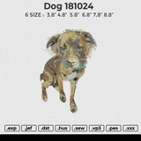 Dog 181024 Embroidery File 6 size