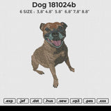 Dog 181024b Embroidery File 6 size