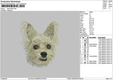 Dog Head 2203 Embroidery File 6 sizes