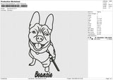 Dog beansie Embroidery File 6 size