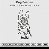 Dog beansie Embroidery File 6 size