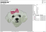 Dog Head Embroidery File 6 sizes