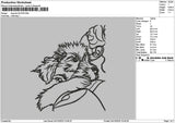 Dog line 0410 Embroidery File 6 sizes
