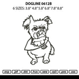 Dogline 0612b Embroidery File 6 sizes