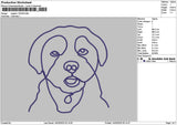 Dog Line 1203 Embroidery File 6 sizes