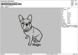 Dog Line 1502 Embroidery File 6 sizes