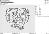 Dog line 191124 Embroidery File 6 size