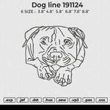 Dog line 191124 Embroidery File 6 size