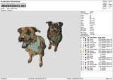 Dogs 1202c Embroidery File 6 sizes