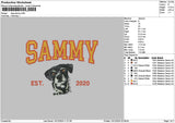 Sammy Dog Embroidery File 6 sizes