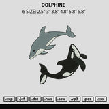 Dolphine Embroidery File 6 sizes