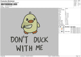 Ducktext03 Embroidery File 6 sizes