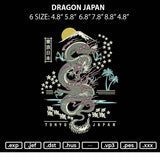 Dragon Japan Embroidery File 6 sizes