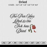 Dried Embroidery File 6 size