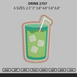 Drink 2707 Embroidery File 6 sizes