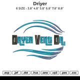 Driyer Embroidery File 6 sizes
