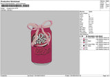 Drpepperbow Embroidery File 6 sizes