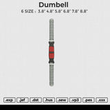 Dumbell Embroidery File 6 size