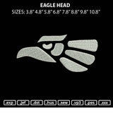 Eagle Head Embroidery File 6 sizes