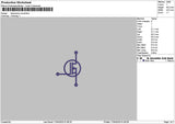 Electronics Embroidery File 6 sizes
