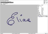 Eliastext Embroidery File 6 sizes