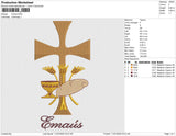 Emaus Embroidery File 6 size