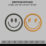 Emoticon Applique Embroidery File 6 sizes