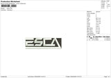 Esca Embroidery File 6 size