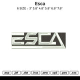Esca Embroidery File 6 size
