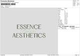 Essence Embroidery File 6 sizes